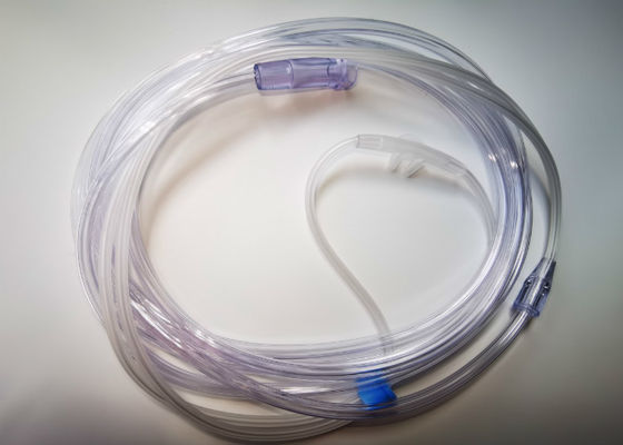 Tubo de Cánula Nasal Curva Lúmen de Oxigénio Respiratório de Grau Médico