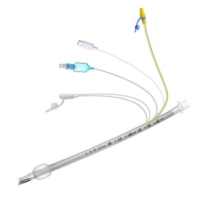Tubo endotraqueal de sucção reforçado com algemas visuais de PVC descartável com câmera em miniatura